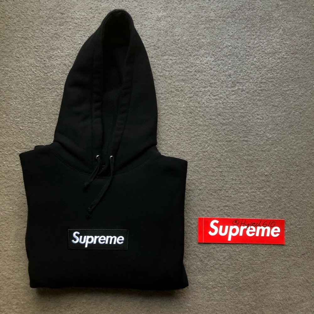 Supreme Black Box Logo Hoodie